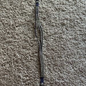 💜 3 for $10 Black and Silver Braided Bracelet